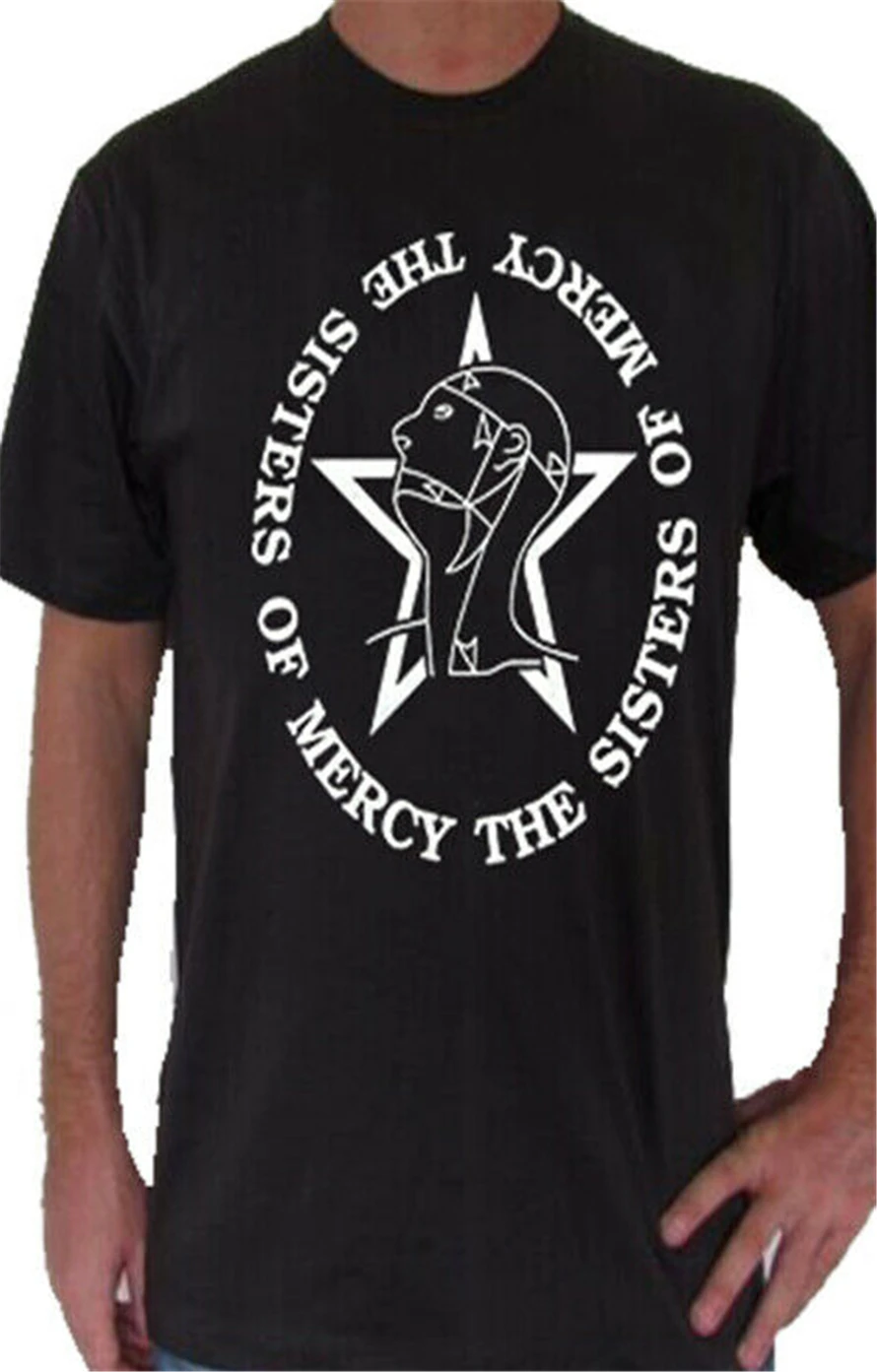 Футболка с надписью Мерси сестер унисекс коротким рукавом рок мужская женская