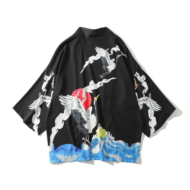 Японское кимоно кардиган для мужчин летняя Новинка Haori Samurai Kimonos каратэ уличная