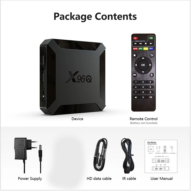 

New X96Q Android 10.0 Smart iptv box x96Q 1G 8G 2G 16G Allwinner H313 Smart ip tv set top box ship from france