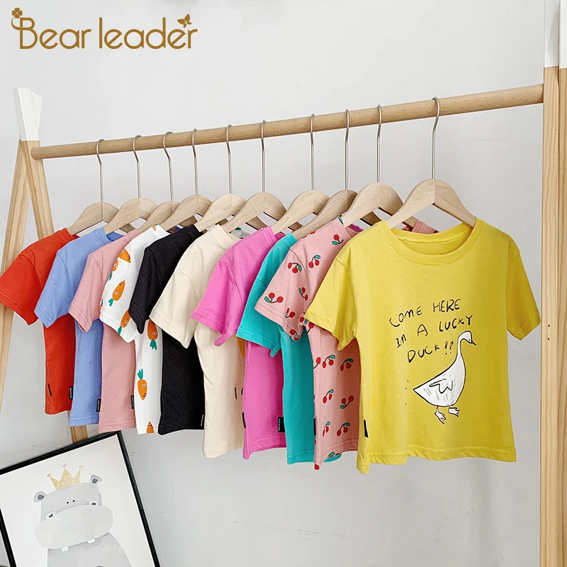 Bear Leader/модные детские футболки Новинка 2020 года Красивые летние топы с героями
