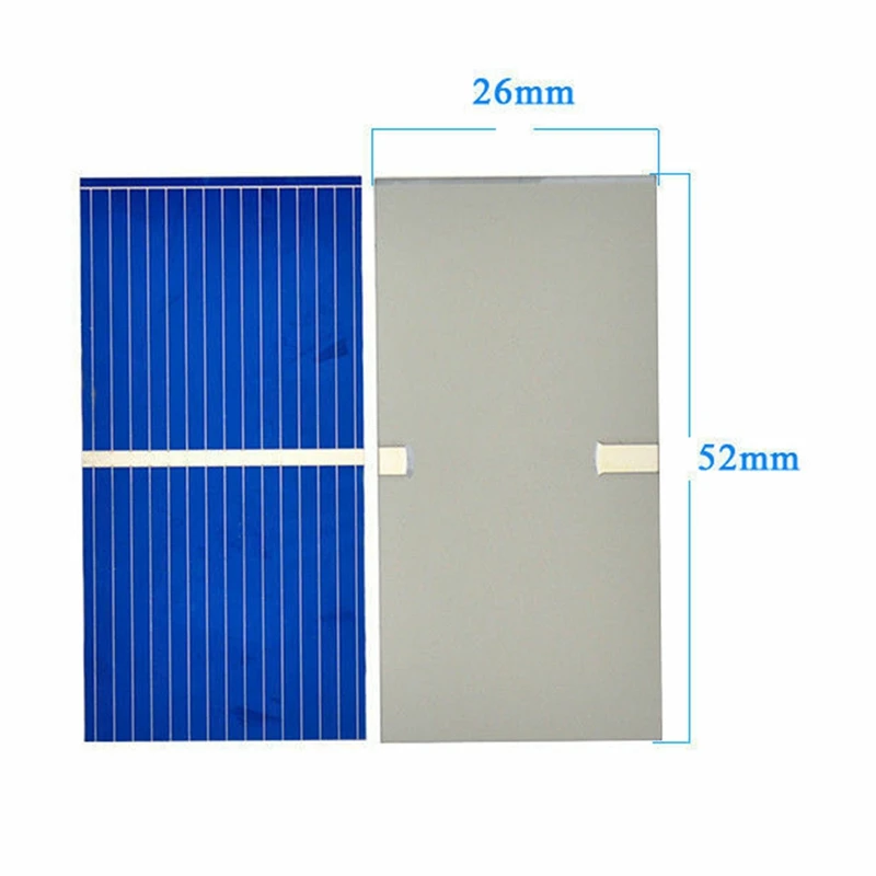 100Pcs Solar Panel Sun Cell Power Diy Battery Charger 52X26Mm | Электроника
