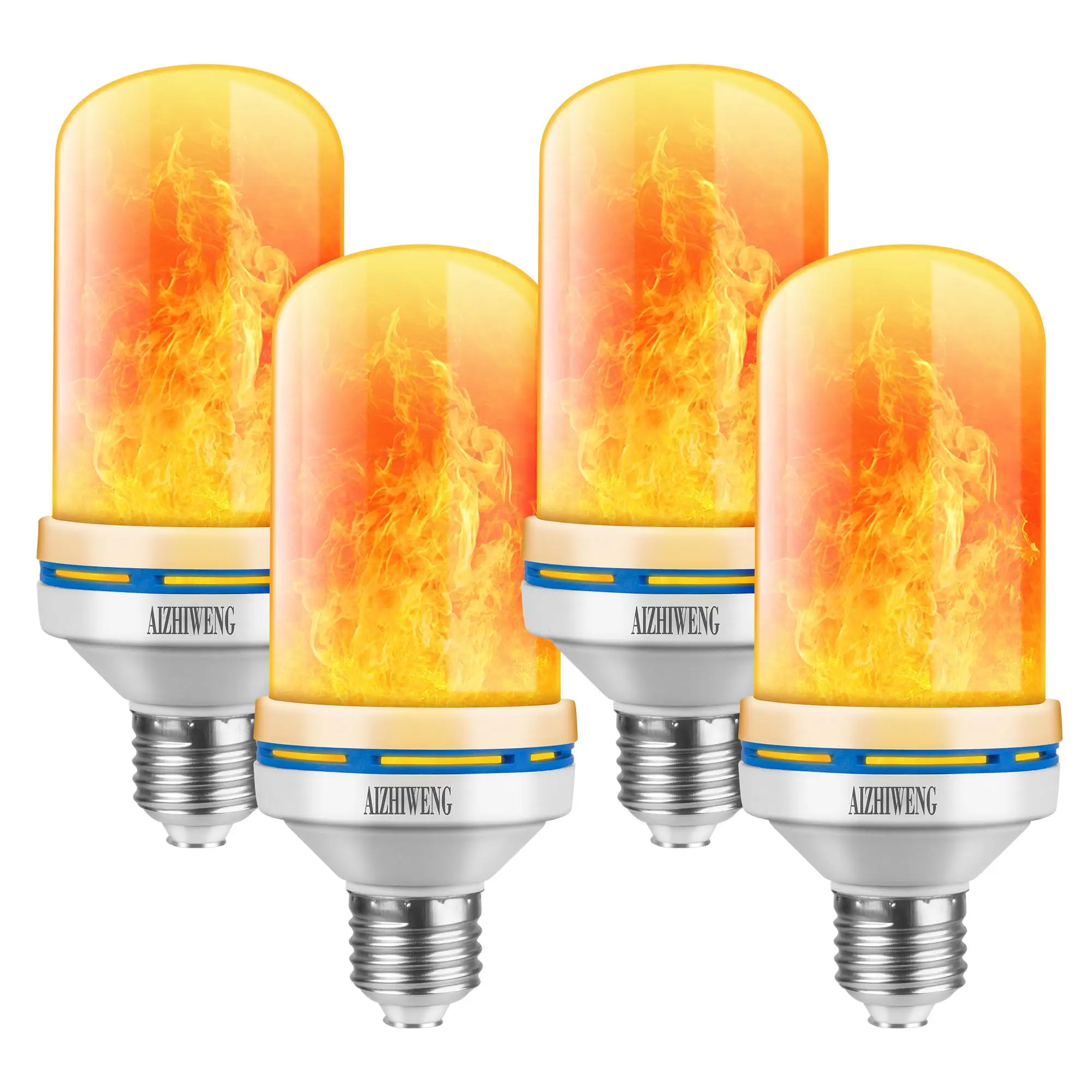

Flame Light Bulb (4 Pack) | LED Flame Effect Light Bulbs with Upside Inverted Realistic Flickering Faux Flames | 5 Watt 150 Lume