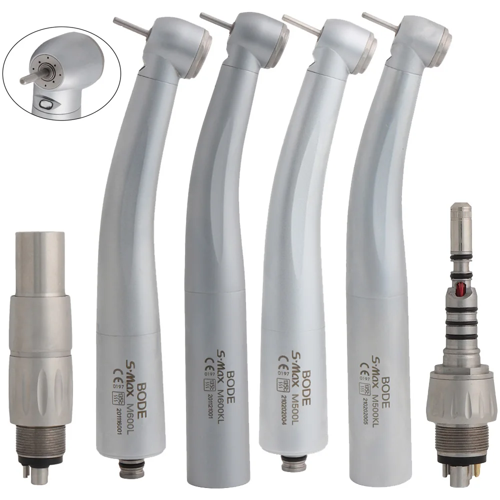 

S-MAX Dental LED Fibre Optic High Speed Handpiece Dental Air Turbine Coupling 6Holes M6 Coupler/Adaptor BODE Fit M600L M600KL
