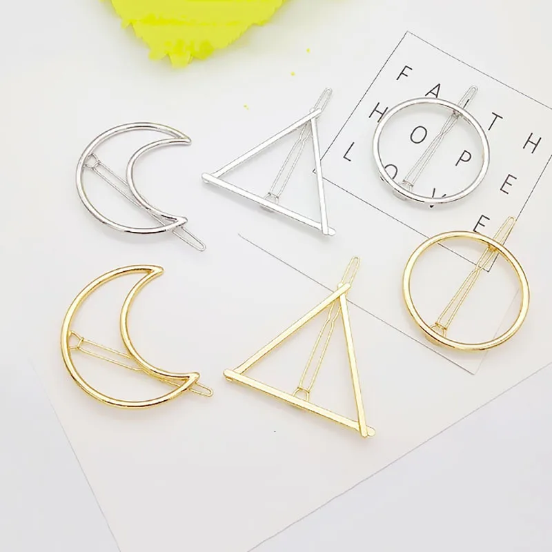 Заколки для волос женщин и девушек заколки золотистые серебристые металлические