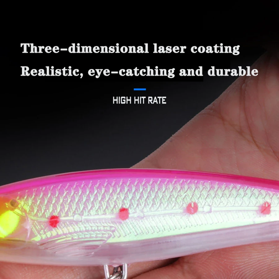 Рыболовные Приманки 11 см 13 г 3D Глаза Пластиковые Жесткие Crankbait Воблеры С Крючками