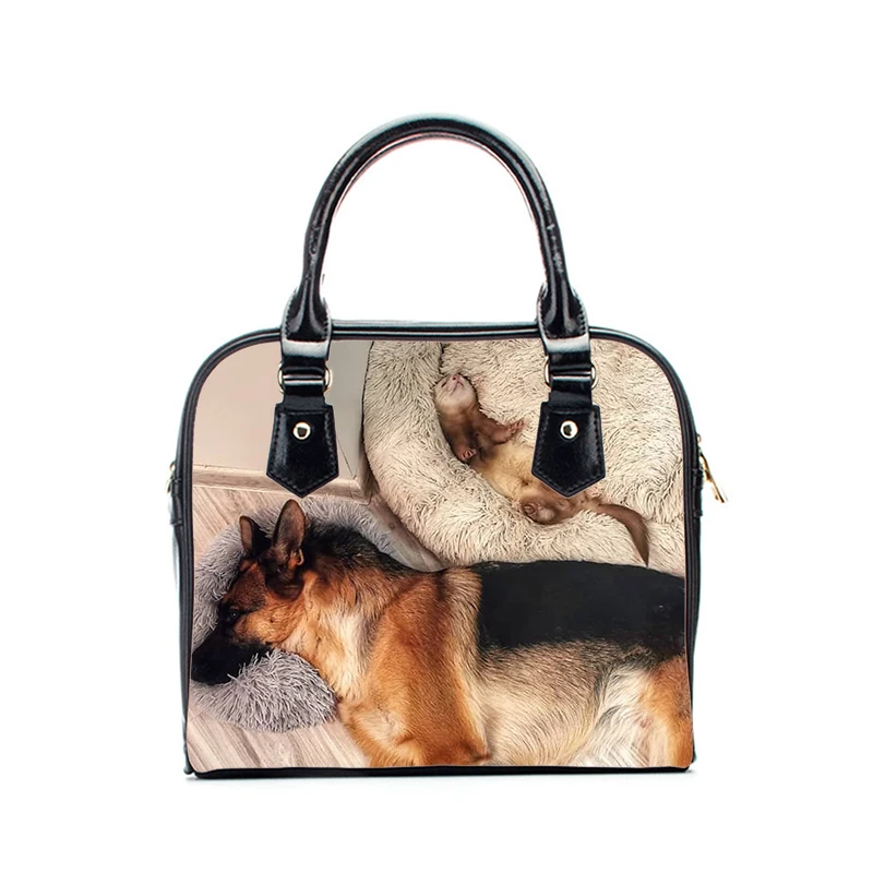 

Female Handbag New Customized German Shepherd Ladies PU Shoulder Messenger Cute Dog Bags Wholesale Bolsos de Mujer Dropshipping