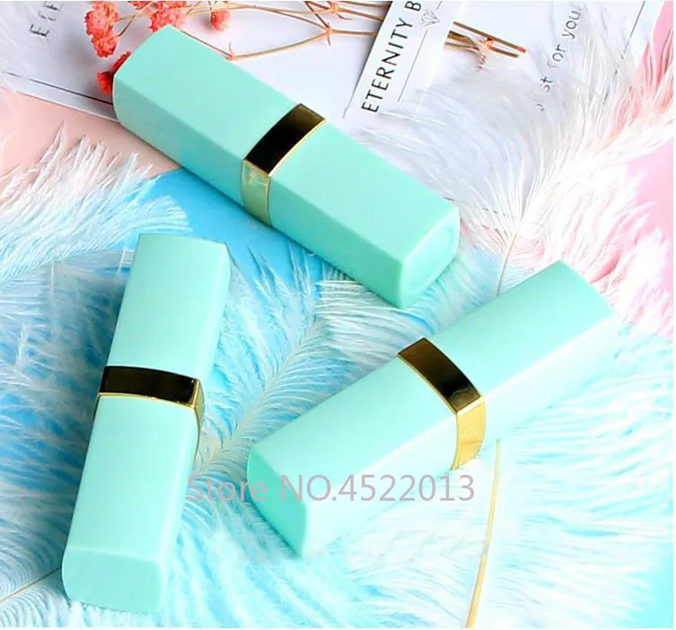 

50pcs/lot 12.1mm Empty Elegant Lip Rouge Sub Tube,Plastic DIY Elegant Green Lipstick Packing Tube, Cosmetic Lip Containers