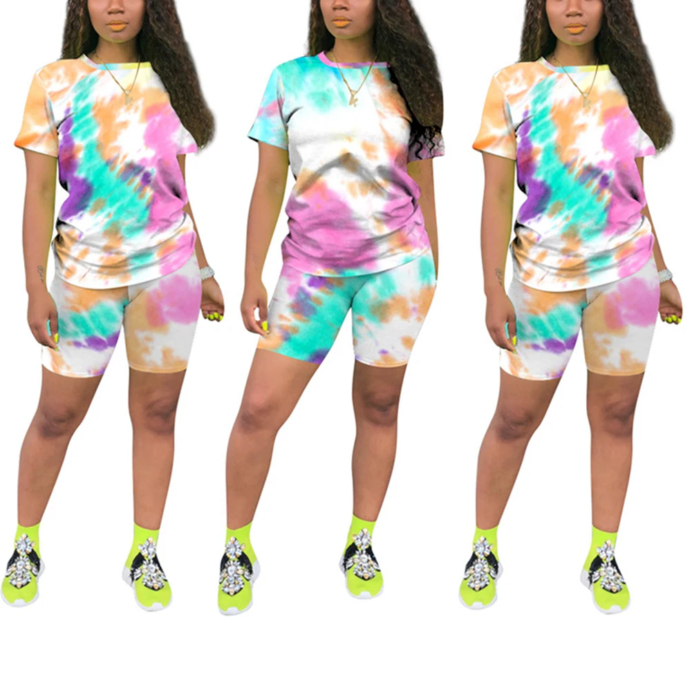 Женские спортивные брюки с принтом из двух частей летний наряд для тренировок