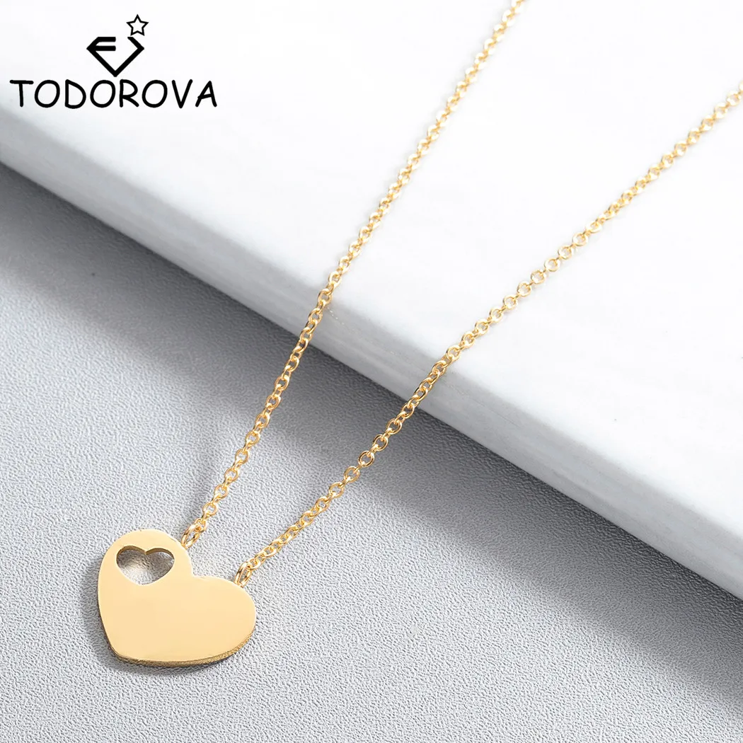 Todorova женское ожерелье из нержавеющей стали с сердечками бохо ювелирные изделия