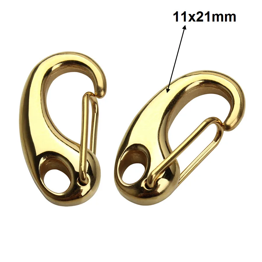 2 шт./лот золотой брелок из нержавеющей стали пружинные застежки для альпинизма