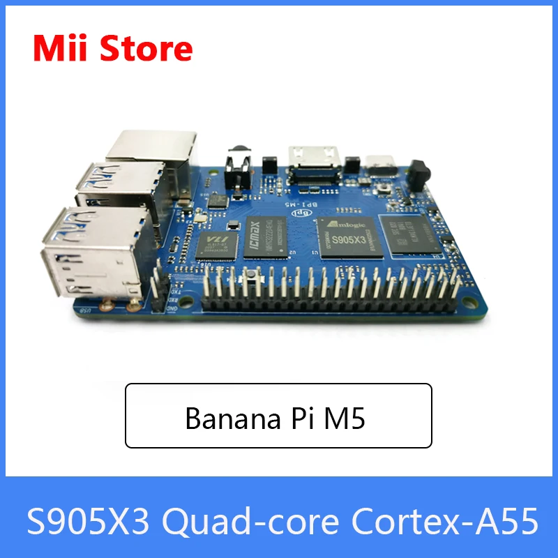 Banana Pi M5 Development Board Amlogic S905X3 Quad Core Cortex-A55 New Generation Single Board computer