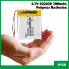 3,7 в 603035 литий-полимерный аккумулятор, литий-полимерный аккумулятор с защитой от заряда PCB, литий-полимерные аккумуляторы с длительным сроком службы