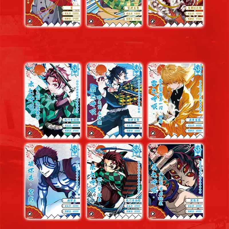 Demon Slayer No Yaiba бумажная карточка буквы одна игра Дети Аниме периферийный персонаж