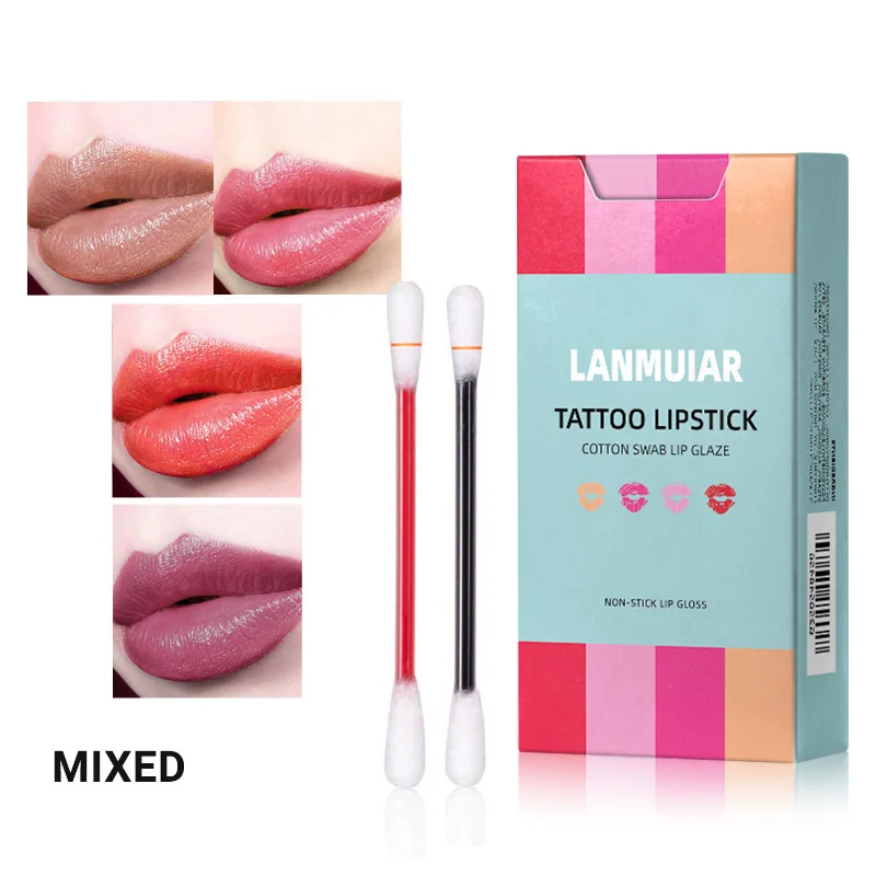 

Чехол для сигареты LANMUIRA, 4 цвета, ватный тампон для губ, глянцевая жидкая одноразовая водостойкая антипригарная помада