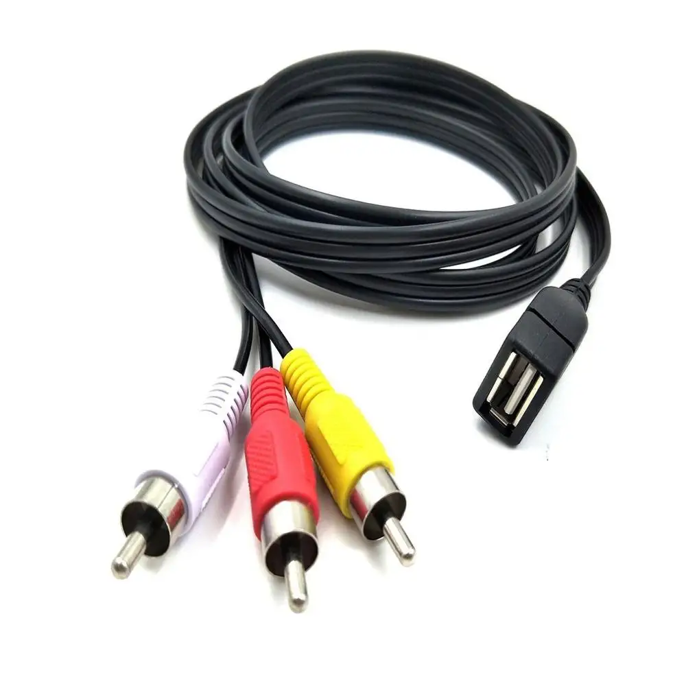 Горячая Распродажа Duttek 5 футов/1 м USB 2 0 гнездо на 3 RCA штекер Видео A/V практичный