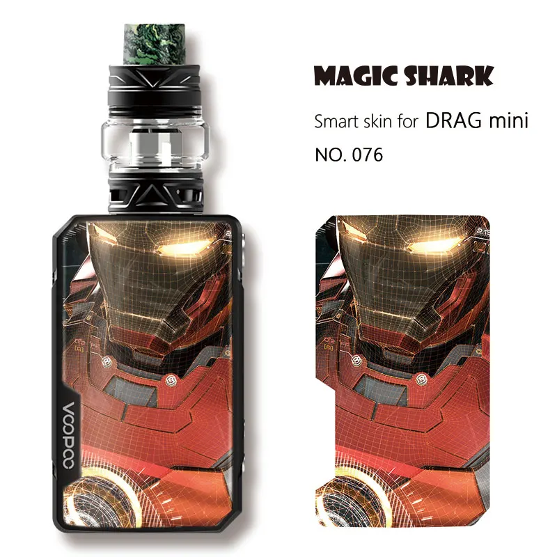 Magic Shark 2019 новинка зимы Месси Череп лист Железный человек пленка футляр для вейпа