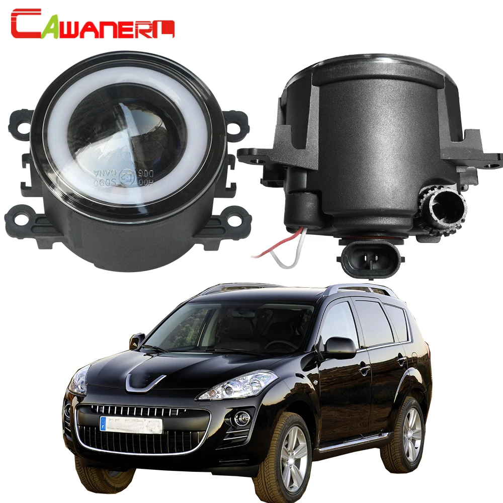 

Cawanerl For Peugeot 4007 GP_ 2007-2013 Car 30W COB LED Fog Light Angel Eye Daytime Running Lamp DRL 3000LM 12V Styling 2 Pieces