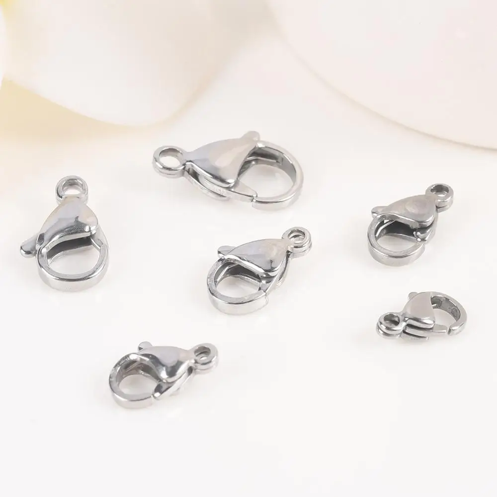 40Pcs/Lot Stainless Steel Lobster Clasp Hooks for Necklace Bracelet Chain DIY Fashion Jewelry Findings | Украшения и аксессуары