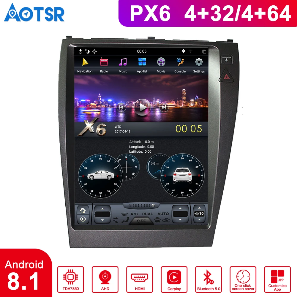Px6 Android 8 1 4 + 64 ГБ для Lexus ES240 ES250 ES300 ES330 ES350 радио автомобиль gps навигация dvd плеер