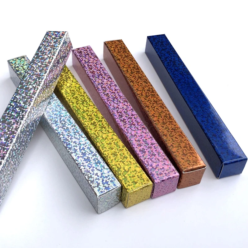 

100pcs- L*W*H. 1.6x1.6x14.5cm Holographic Handmade Eyeliner Packaging Box Eyeliner Paper Small Boxes