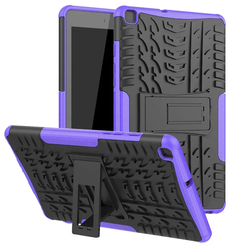 purple Heavy Duty 2 in 1 Hybrid Rugged Silicon Case For Samsung Galaxy Tab A 8.0 T290 SM-T290 SM-T295 T295 T297 Tablet Cover - Цвет: purple