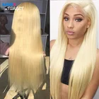 180% 13x4 прямые медовые светлые кружевные передние al парики 613 кружева Hd прозрачные кружевные передние парики Remy человеческие волосы для аналогичной продажи