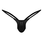 Трусы-стринги мужские с низкой посадкой, пикантное нижнее белье с открытой спиной, однотонные трусы-стринги