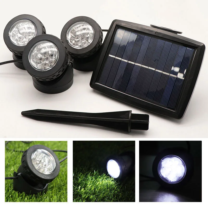 Открытый наземный Llight на солнечных батареях мульти свет IP68 Водонепроницаемый