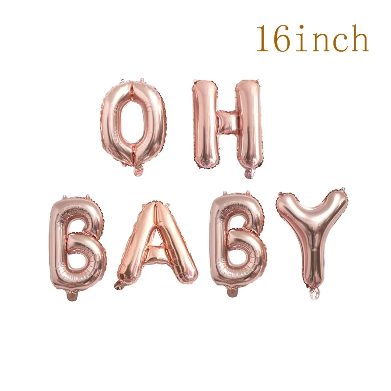 oh baby rose gold Chicinlife девушка день рождения тема это девушка с воздушными шарами баннер Baby Shower Девушка День рождения украшения Дети 1 день рождения Декор - Цвет: oh baby rose gold