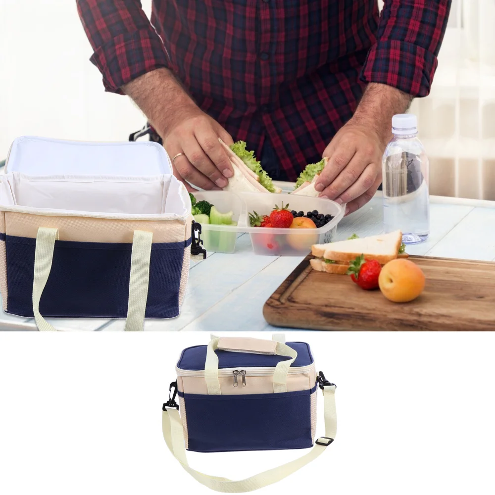 

Heat Insulated Picnic Cooler Bag Portable Bag for Office School