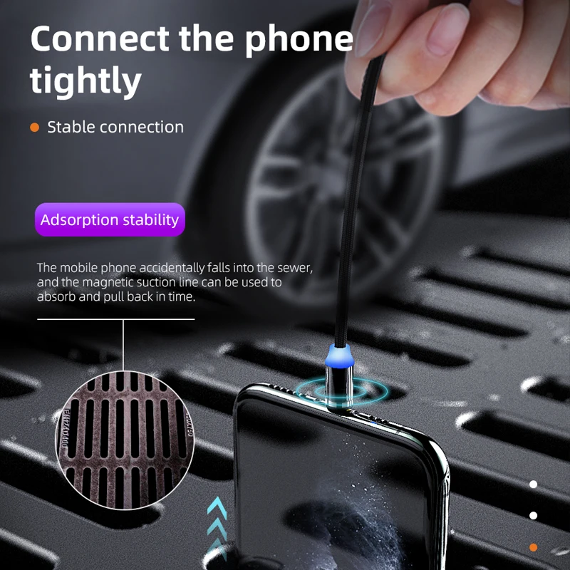 ! 2 м Магнитный USB кабель ACCEZZ освещение зарядное устройство для iPhone XS X 8 Plus зарядный