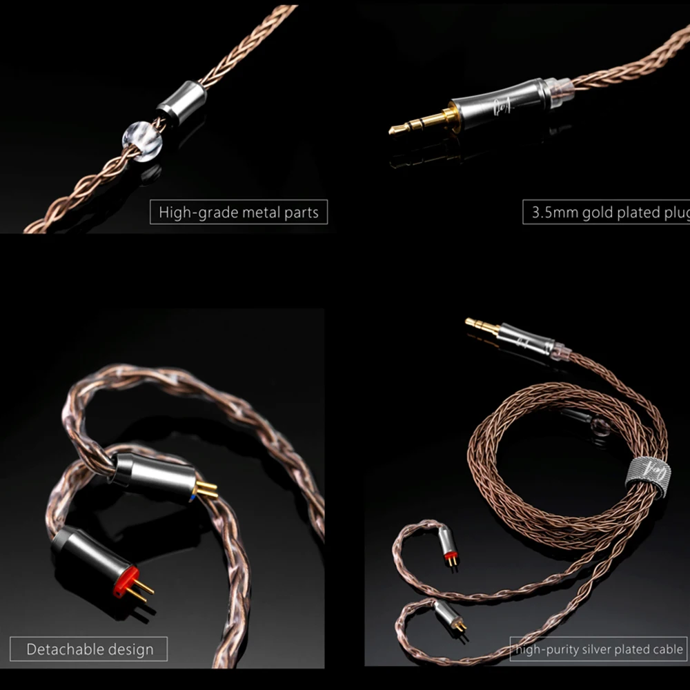 Наушники-вкладыши QOA Adonis 10 мм DD + 2BA гибридные с деревянным корпусом