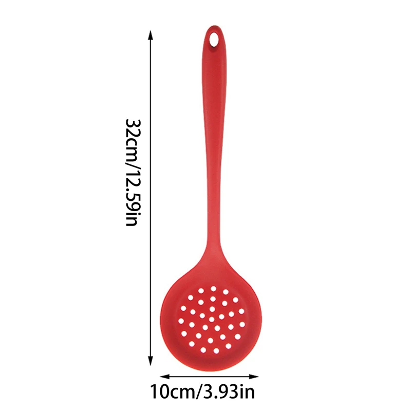 Силиконовый дуршлаг с длинной ручкой антипригарный термостойкий фильтр