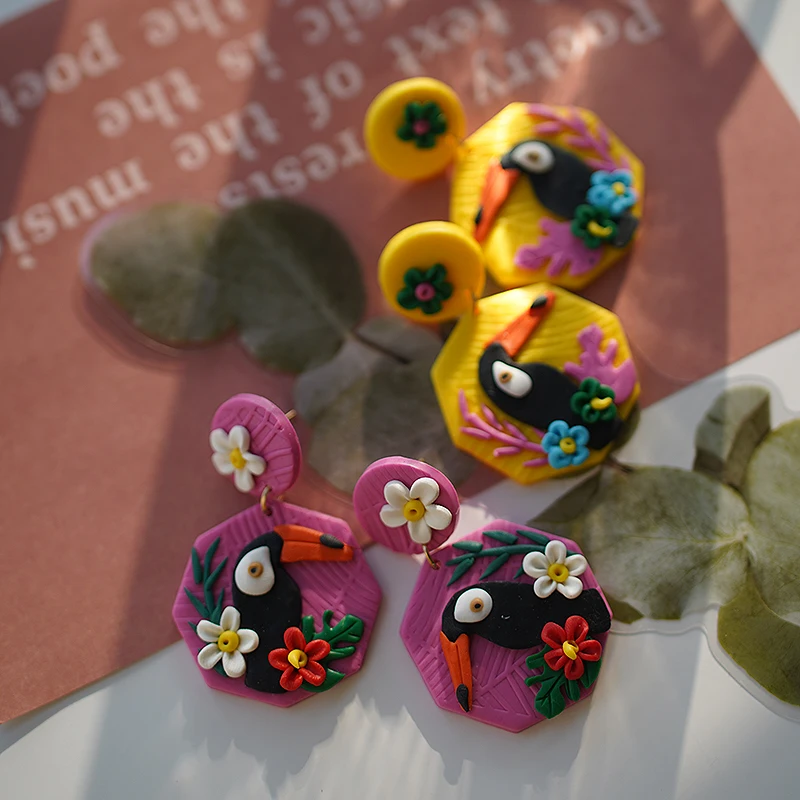 Весёлые летние праздничные украшения для отпуска Туканы попугай цветочные