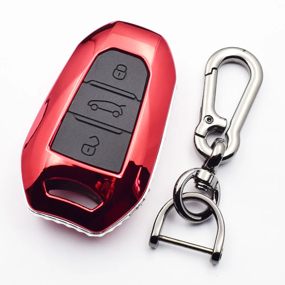 Карбон ключ чехол для peugeot 5008 4008 3008 2008 308 408 508 307 301 308S 207 206 Citroen 3 кнопки дистанционного ключа Fob Защитная крышка