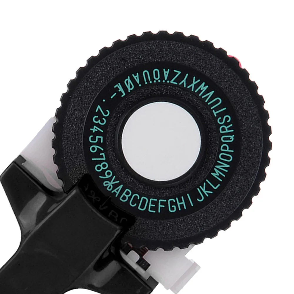 

108*56mm Embossing Label Maker Alphanumeric Black Letters Manual Plastic