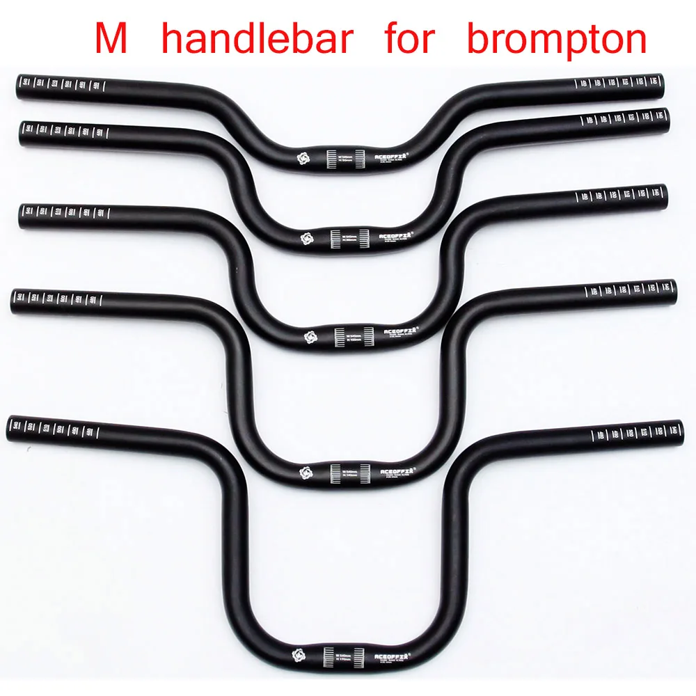 

540Mm Ultralight Folding Bicycle M Handlebar for Folding Bike Handle Bar Al7005 2 Colors 5 Size for Brompton