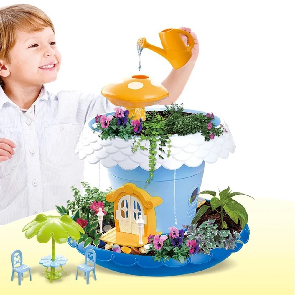 

Kids Toys DIY Fairy Tale Garden Cottage Pretend Play Fun Culture Potted Magic Cabin Kid's Toys Housekeeping Toys