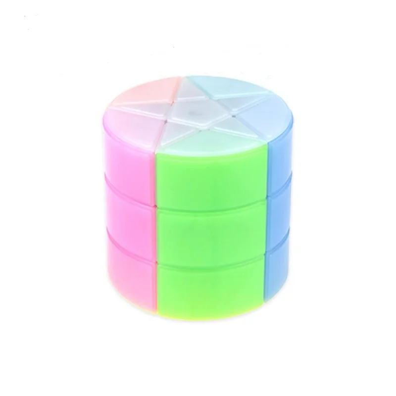 

YJ yongjun 3x3 rainbow Cylinder Magic Cube Puzzle 3x3x3 cubo magico educational Toys for students 7 Colorful Star Octagon Newest