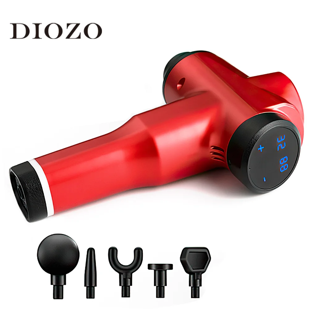 DIOZO массаж мышц тела пистолет 32 шестерни ЖК дисплей Электрический расслабляющий