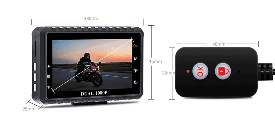 Wifi gps экшн-камера на мотоциклетный шлем рекордер Цифровой видеорегистратор передний задний двойной объектив водонепроницаемый мотоцикл камера ночного видения