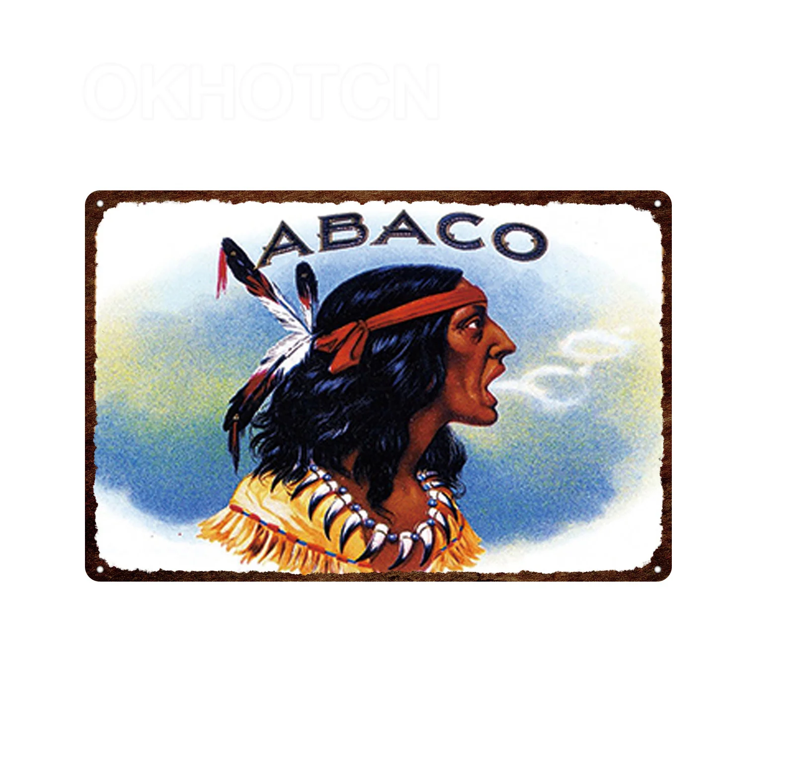 

Tin Painting Metal Material Rust Frame Cat Dog Bird Animals Retro Manor Plaque Restaurant Bar Modern Home Decoration Painting