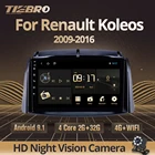 Автомагнитола TIEBRO Android 9,0 для Renault Koleos 2009-2016, GPS-навигация, автомобильный мультимедийный видеоплеер,  2 Din, DVD, автомобильное радио IGO