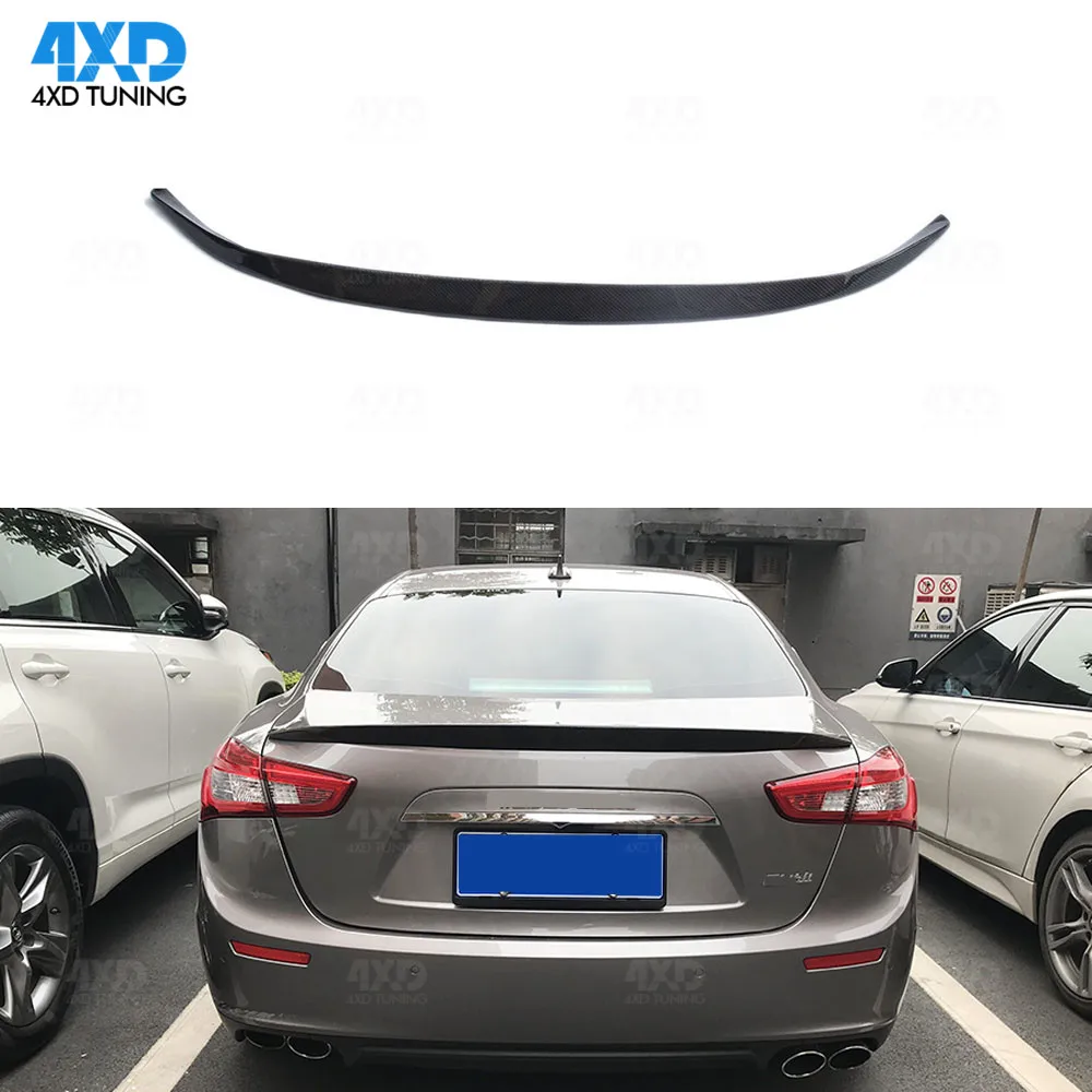 

Carbon Fiber Spoiler Wing NOVITEC Style For Maserati Ghibli Rear Bumper Trunk Spoiler Styling 2014 2015 2016 2017 2018