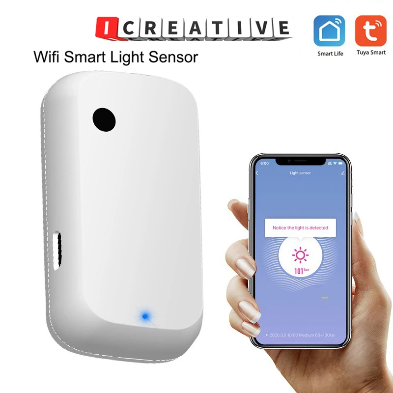 

Датчик света ICREATIVE Tuya Wi-Fi, умный датчик яркости, Датчик управления связью, умный дом Alex Google Home