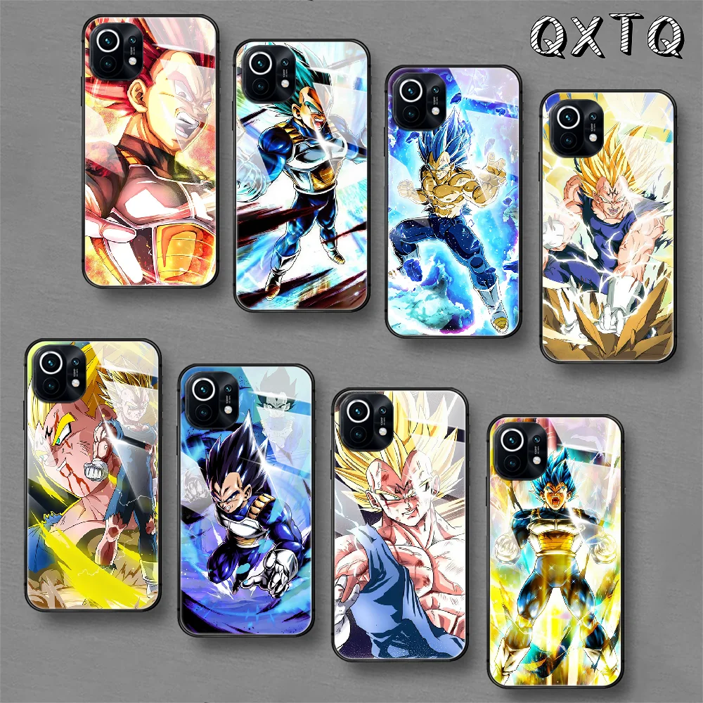 

Vegeta Super Saiyans Anime Tempered Glass Phone Case For Xiaomi Mi 8 9 10 11 T Max Pro Lite Poco F X 2 3 Nfc Ultra Cover Cell