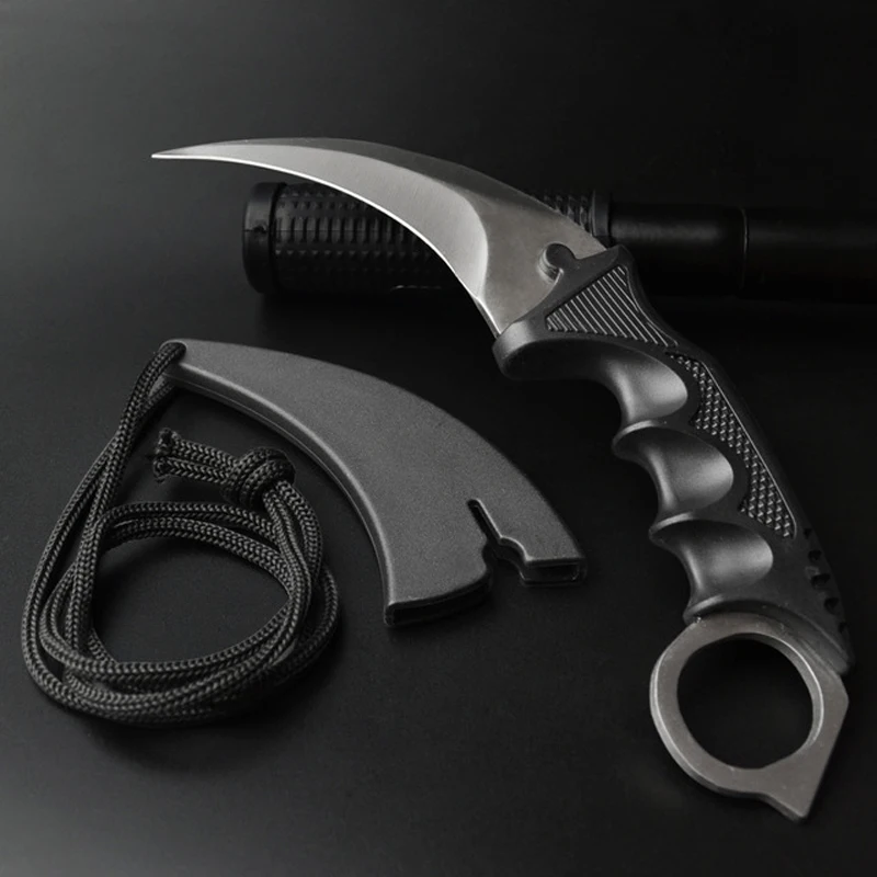 

Нож Karambit коготь высокой твердости острый тактический нож для кемпинга охоты короткий нож для Самообороны выживания 9CR18Mov нож футляр