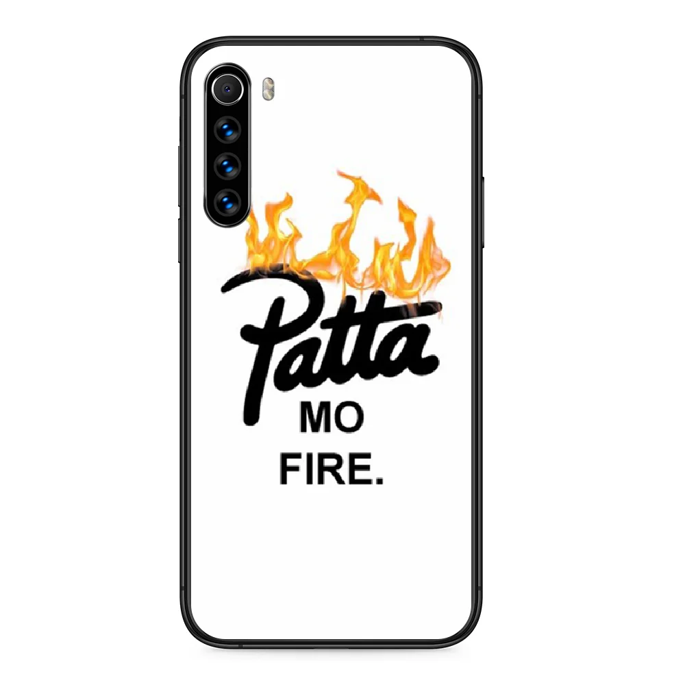 

Dutch fashion brand patta Phone case For Xiaomi Redmi Note 4A 4X 5 6 6A 7 7A 8 8A 4 5 5A 8T Plus Pro black cover trend