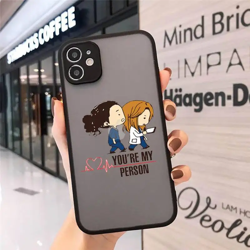 

Greys Anatomy Phone Case For iphone 12 11 8 7 plus mini x xs xr pro max matte transparent cover
