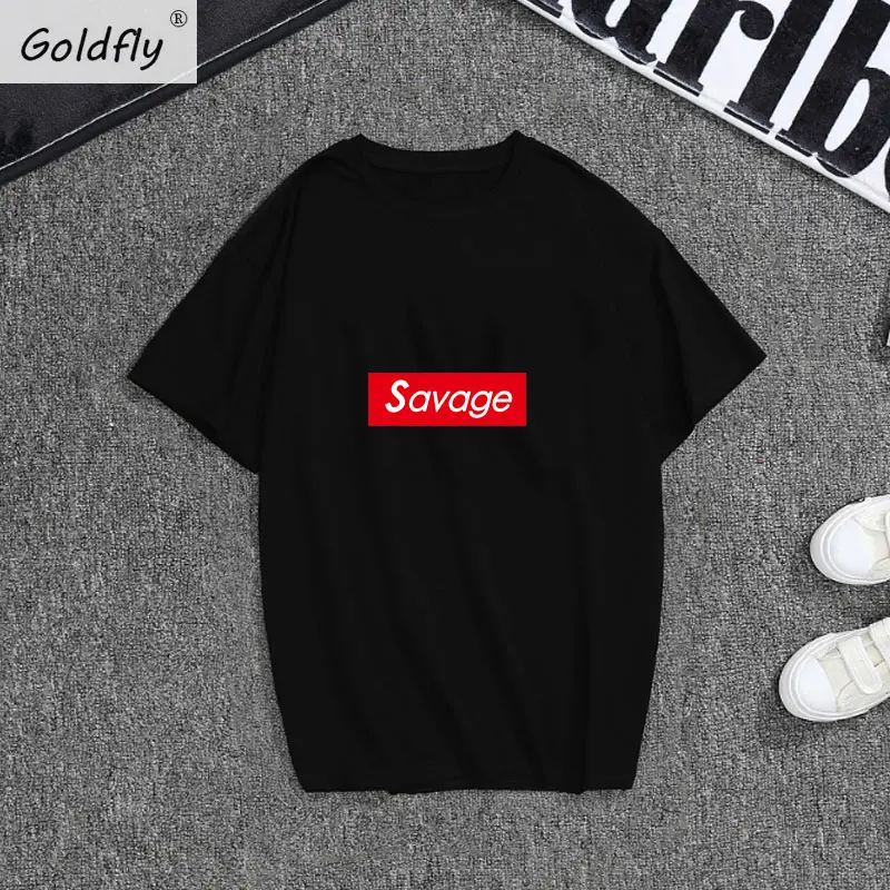 Новая хлопковая Футболка с принтом дикарь топы короткими рукавами и футболки